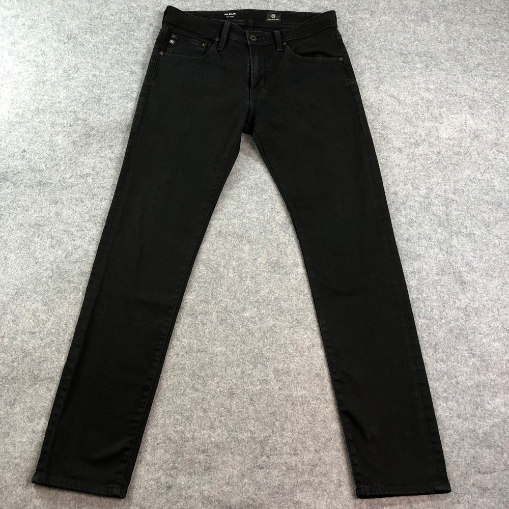 AG Adriano Goldchmied The Dylan Mens Jeans 31x32 Black Slim Skinny Fit Stretch